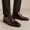 Zapato de Vestir Hombre Marrón Oscuro en Piel con Cordones
