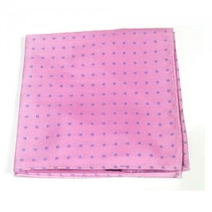 conjunto pajarita y panuelo rosa de lunares 3