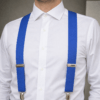 Tirantes de hombre azul eléctrico lisos elegantes para boda y ceremonia
