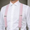 tirantes hombre rosa claro microestampado boda.
