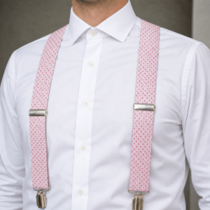 tirantes hombre rosa claro microestampado boda.