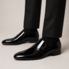 Zapato de charol negro para hombre sin cordones con acabado brillante ideal para esmoquin bodas y eventos formales
