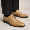 Zapato de vestir hombre color beige en piel con cordones ideal para bodas comuniones y eventos de día