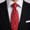 Corbata roja paisley para hombre elegante ideal para bodas, traje y eventos formales