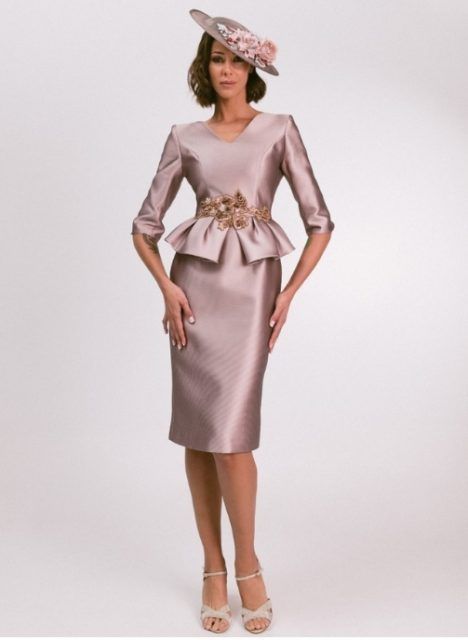vestido de fiesta madrina en tissort balenciaga rosa nude modelo leif 1