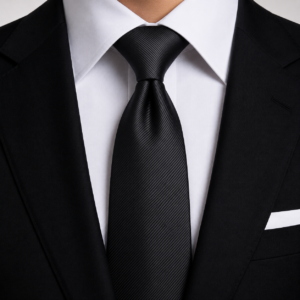 Corbata negra lisa elegante para hombre ideal para bodas y traje formal