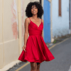 vestido corto rojo con vuelo invitada boda (1)
