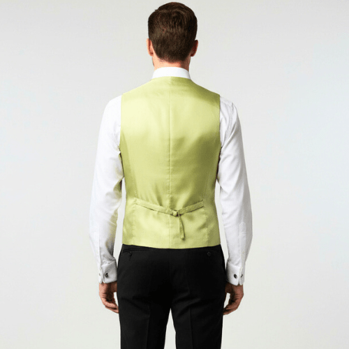 Chaleco hombre traje color amarillo limon liso rebajas (2)