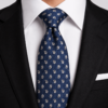 Corbata azul para hombre con micro estampado cachemir elegante ideal para bodas y traje formal