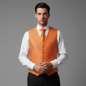 chaleco hombre ceremonia naranja (1)