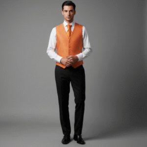 chaleco hombre ceremonia naranja (2)
