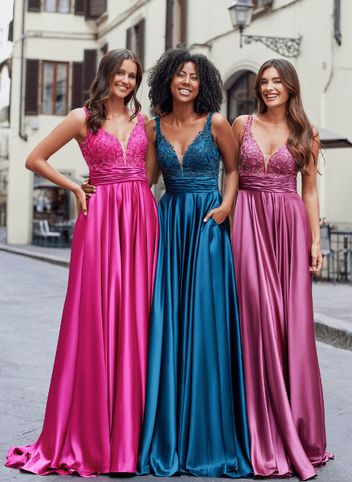 VESTIDO LARGO FIESTA SATEN CON CUERPO PEDRERIA GRADUACION INVITADA BODA FESTERA (1)