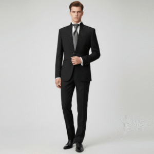 traje de hombre negro Carlo Pignatelli cuello mao (1)