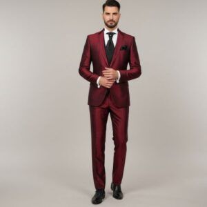 Traje Granate Ceremonia Hombre Premium Elegancia Sofisticada para Novio e Invitado de Lujo