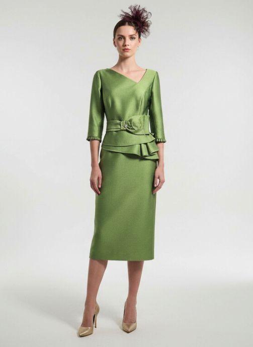 vestido de fiesta midi verde pistacho invitada boda