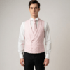 Chaleco rosa claro de ceremonia para hombre con espalda tipo raso y regulador trasero ideal para novio o invitado de boda