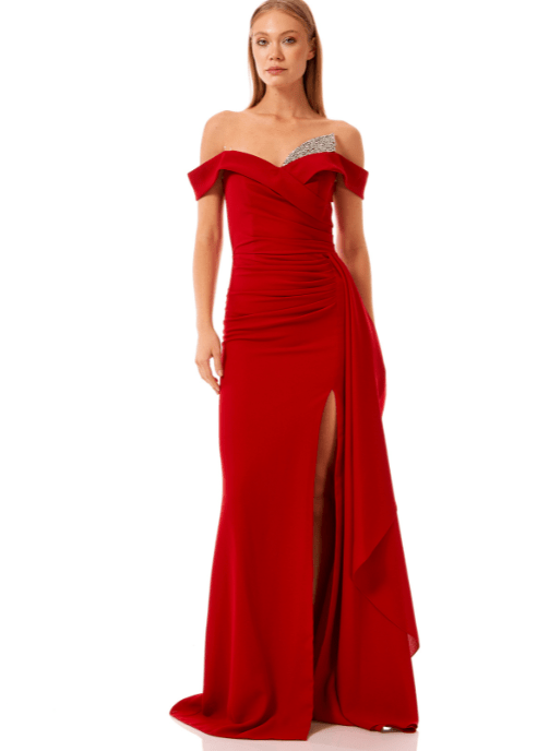 vestido largo de fiesta rojo invitada boda