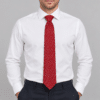 Corbata roja para hombre con estampado paisley en tonos claros